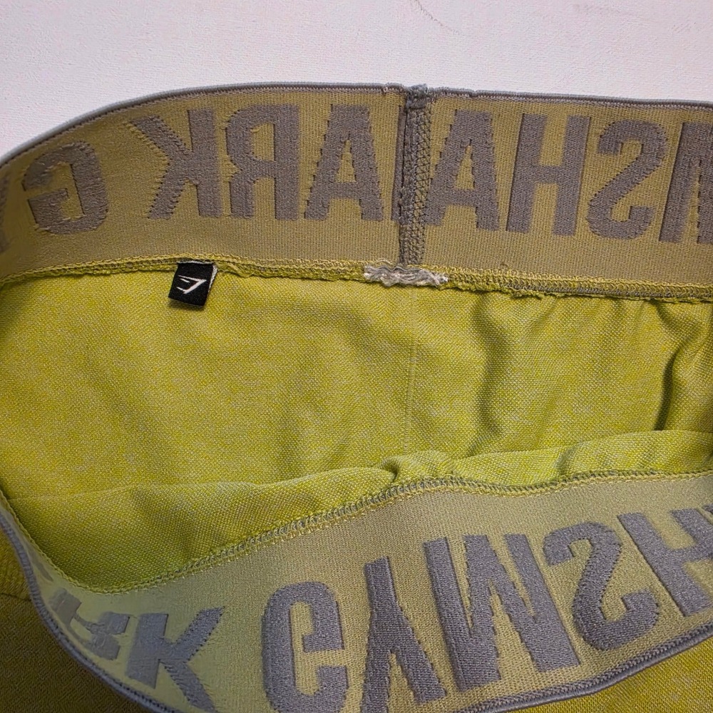 Gymshark Flex Cycling Shorts Seamless Marl Yellow Grey Size Small - Picture 4 of 5